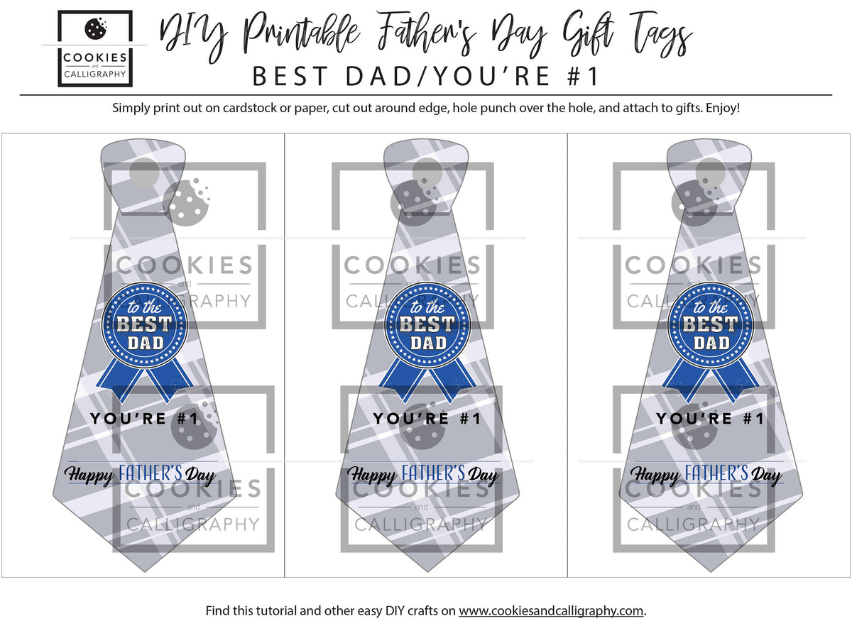 Happy Father's Day Necktie Gift Tags