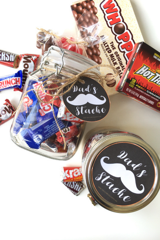Happy Fathers Day Dad's Stache Gift Tags