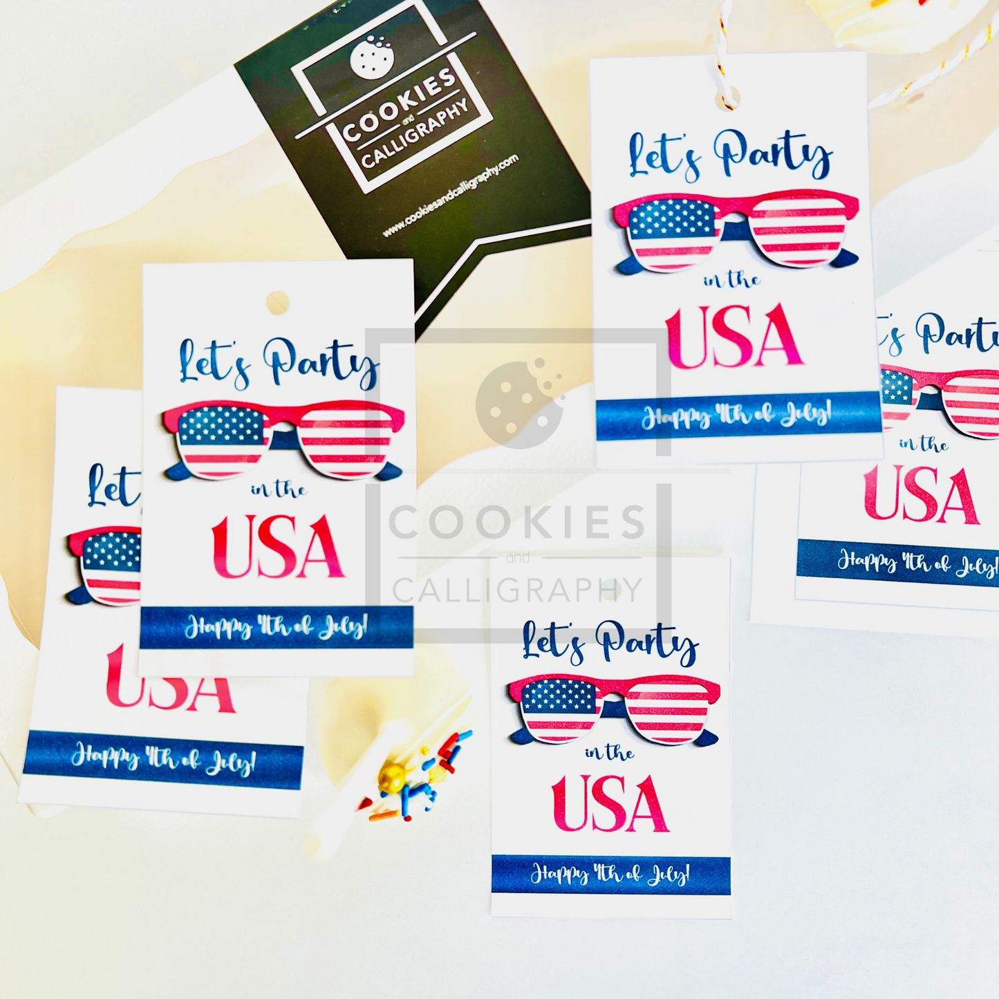 Happy 4th of July Party in the USA Gift Tags | Independence Day Gift Tag | Printable Gift Tag