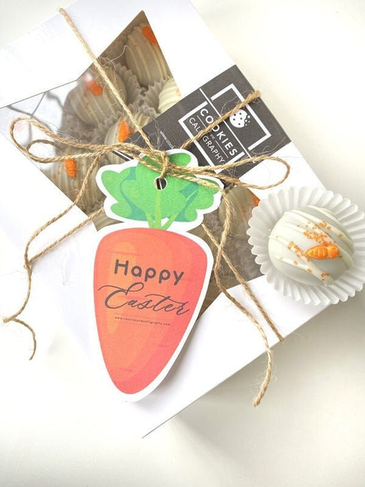 Happy Easter Carrot Shaped Gift Tags