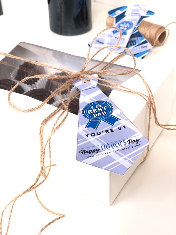 Happy Father's Day Necktie Gift Tags