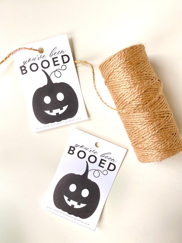 You've Been Booed Happy Halloween Gift Tag Set | Printable Gift Tag