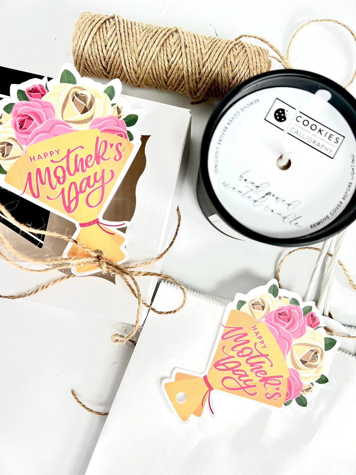 Happy Mother's Day Flower Bouquet Gift Tags