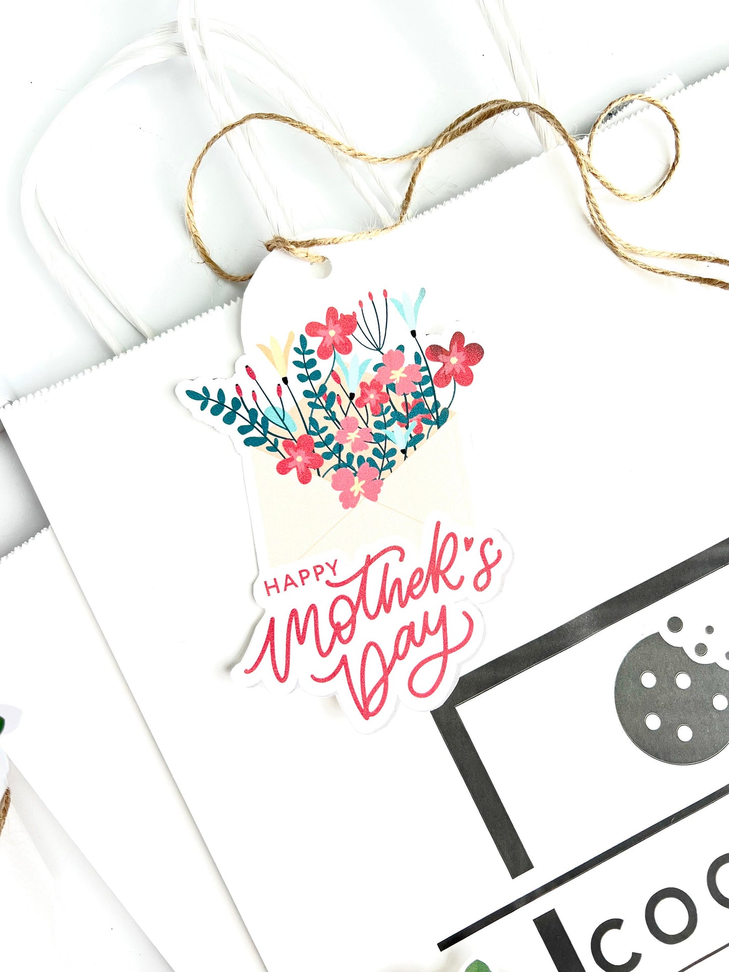 Happy Mother's Day Flower Envelope Gift Tags