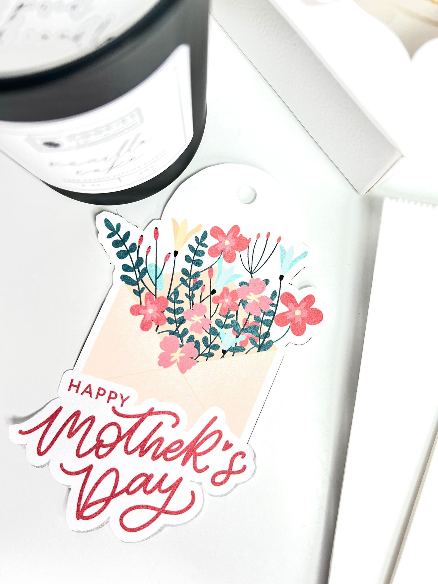 Happy Mother's Day Flower Envelope Gift Tags