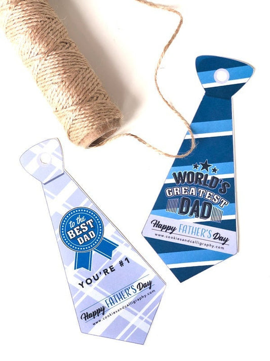 Happy Father's Day Necktie Gift Tags