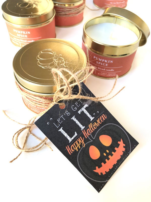 Let's Get Lit Happy Halloween Gift Tags | Printable Gift Tag