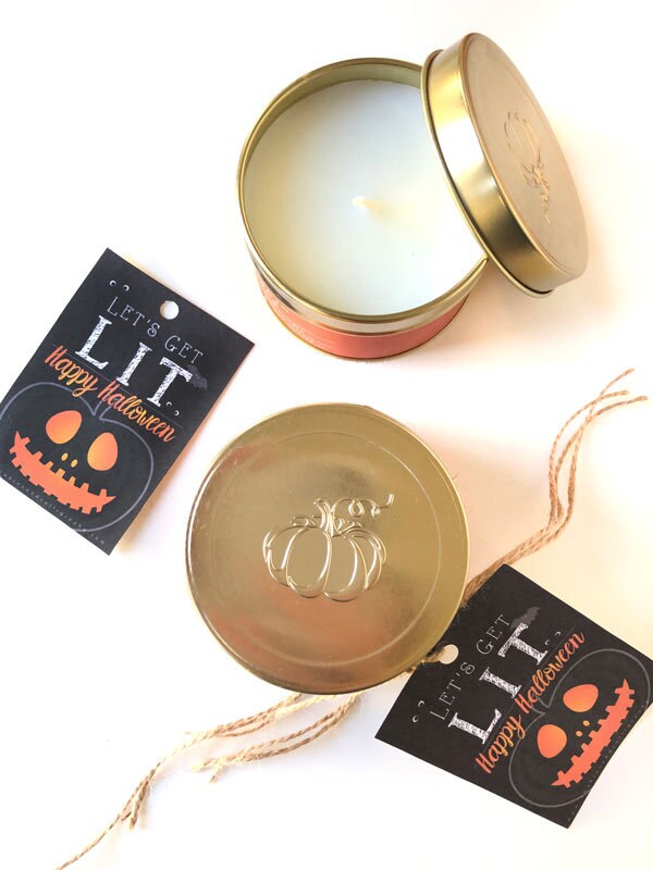 Let's Get Lit Happy Halloween Gift Tags | Printable Gift Tag
