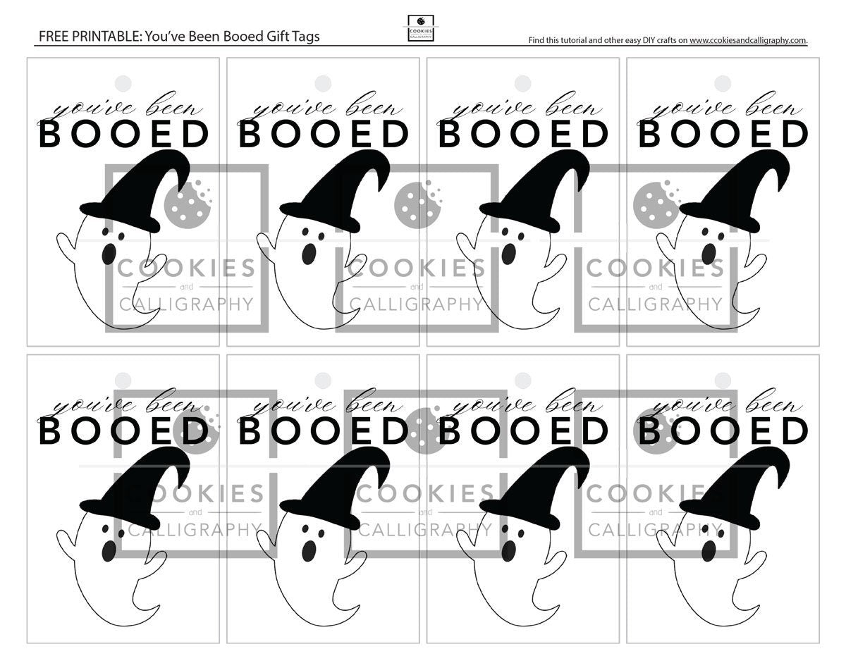 You've Been Booed Happy Halloween Gift Tag Set | Printable Gift Tag