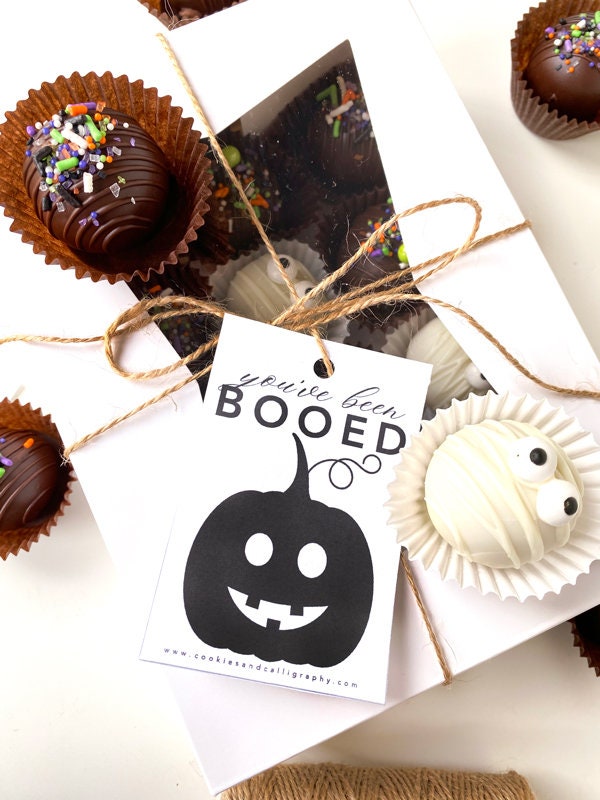 You've Been Booed Happy Halloween Gift Tag Set | Printable Gift Tag