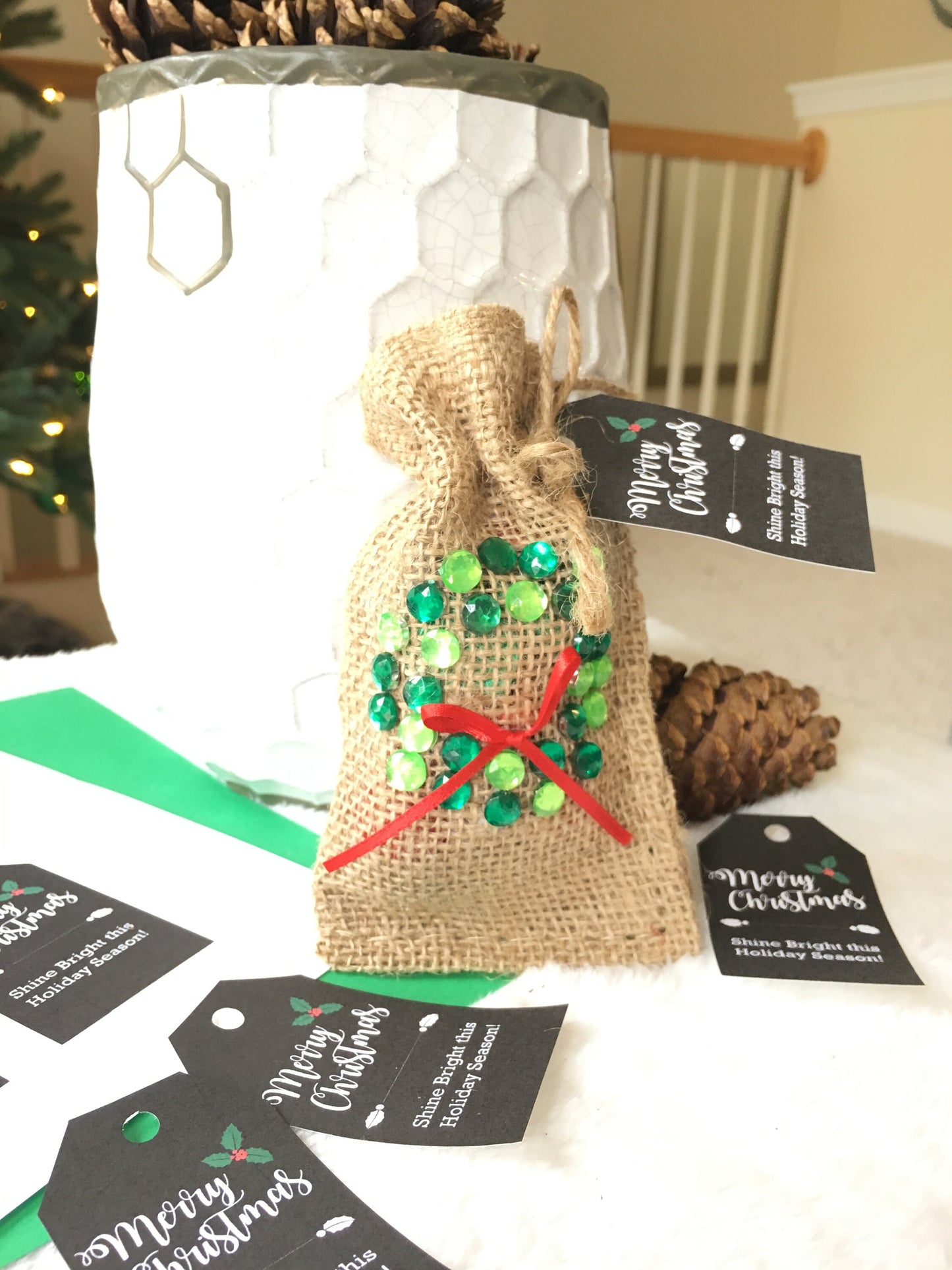 Merry Christmas Holly Gift Tag | Shine Bright Gift Tag | Printable Gift Tag