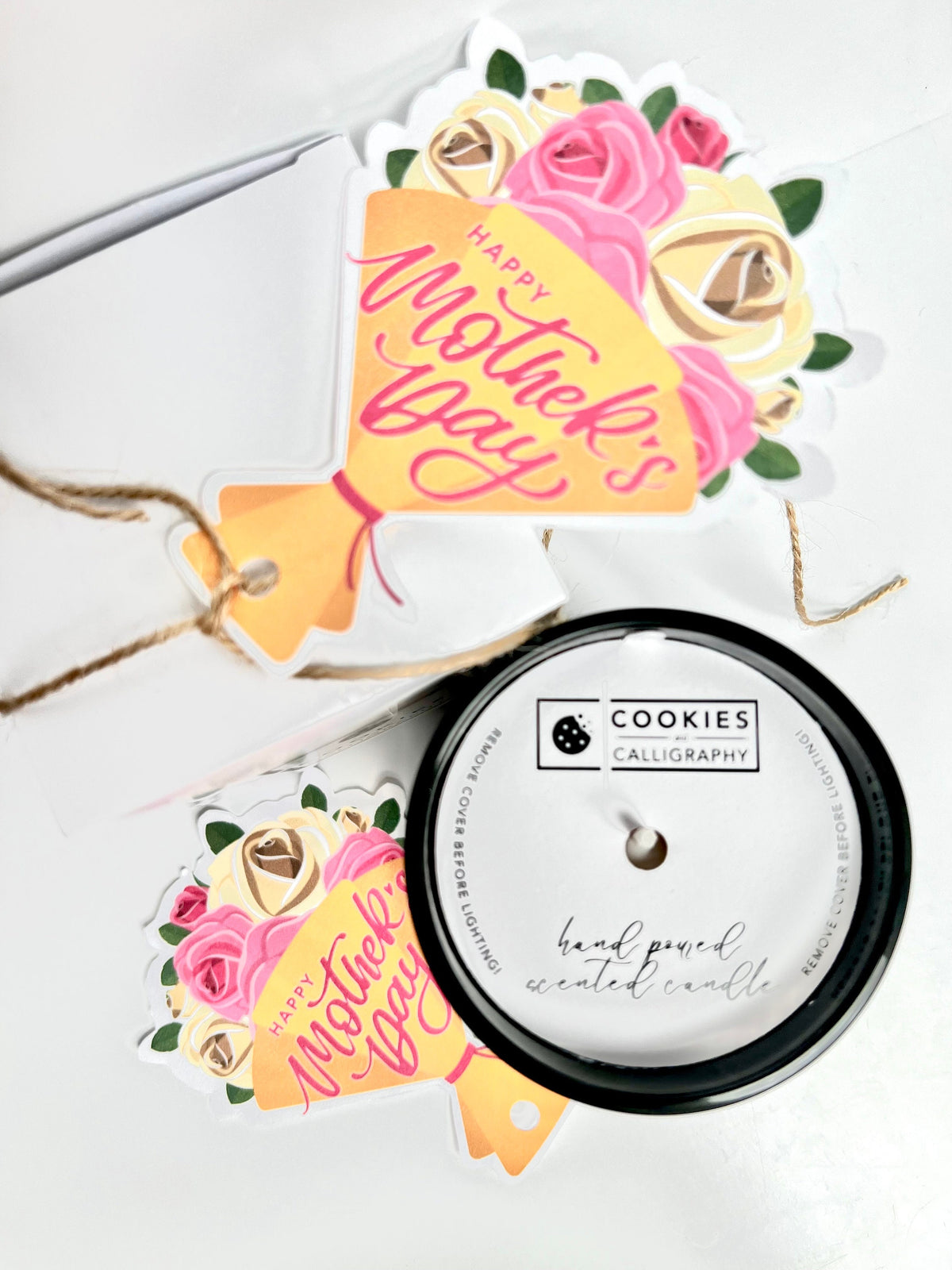 Happy Mother's Day Flower Bouquet Gift Tags