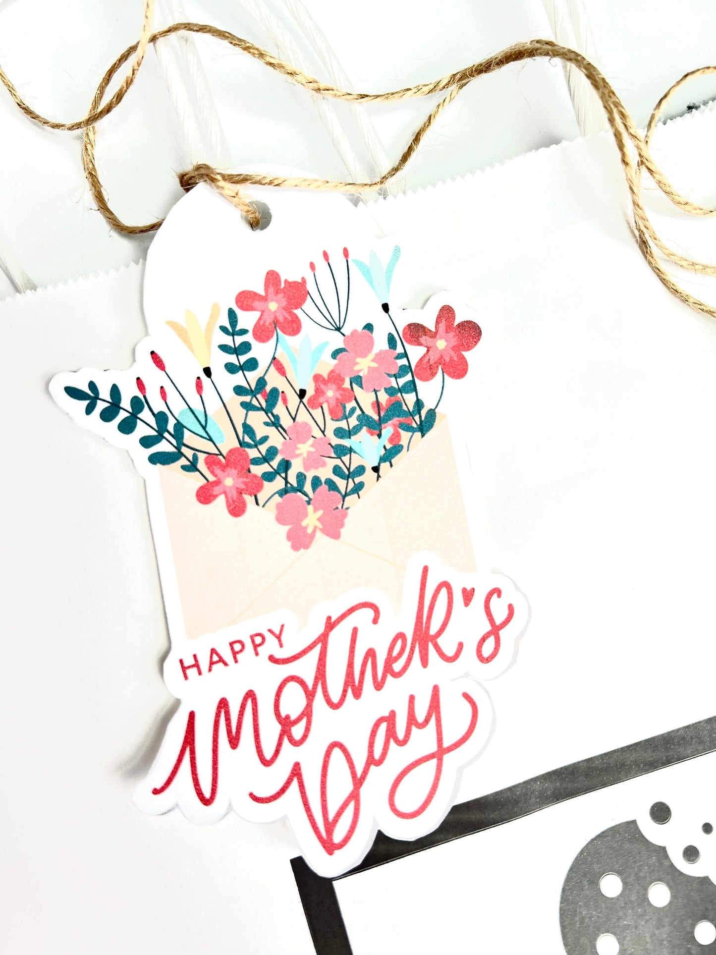 Happy Mother's Day Flower Envelope Gift Tags