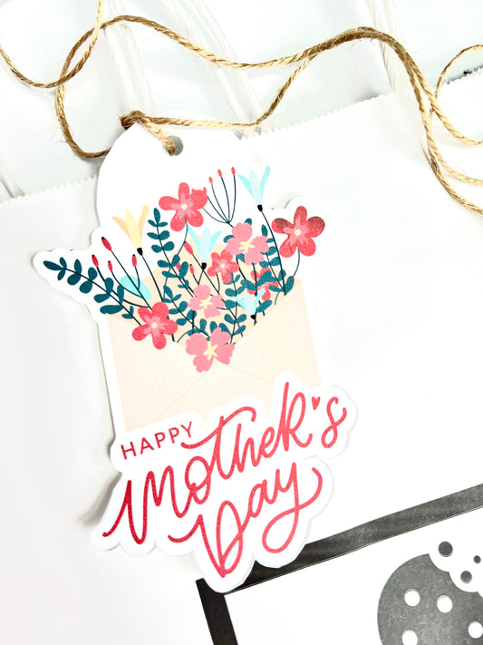Happy Mother's Day Flower Envelope Gift Tags