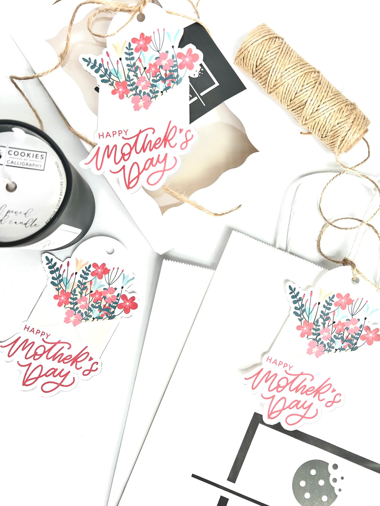 Happy Mother's Day Flower Envelope Gift Tags