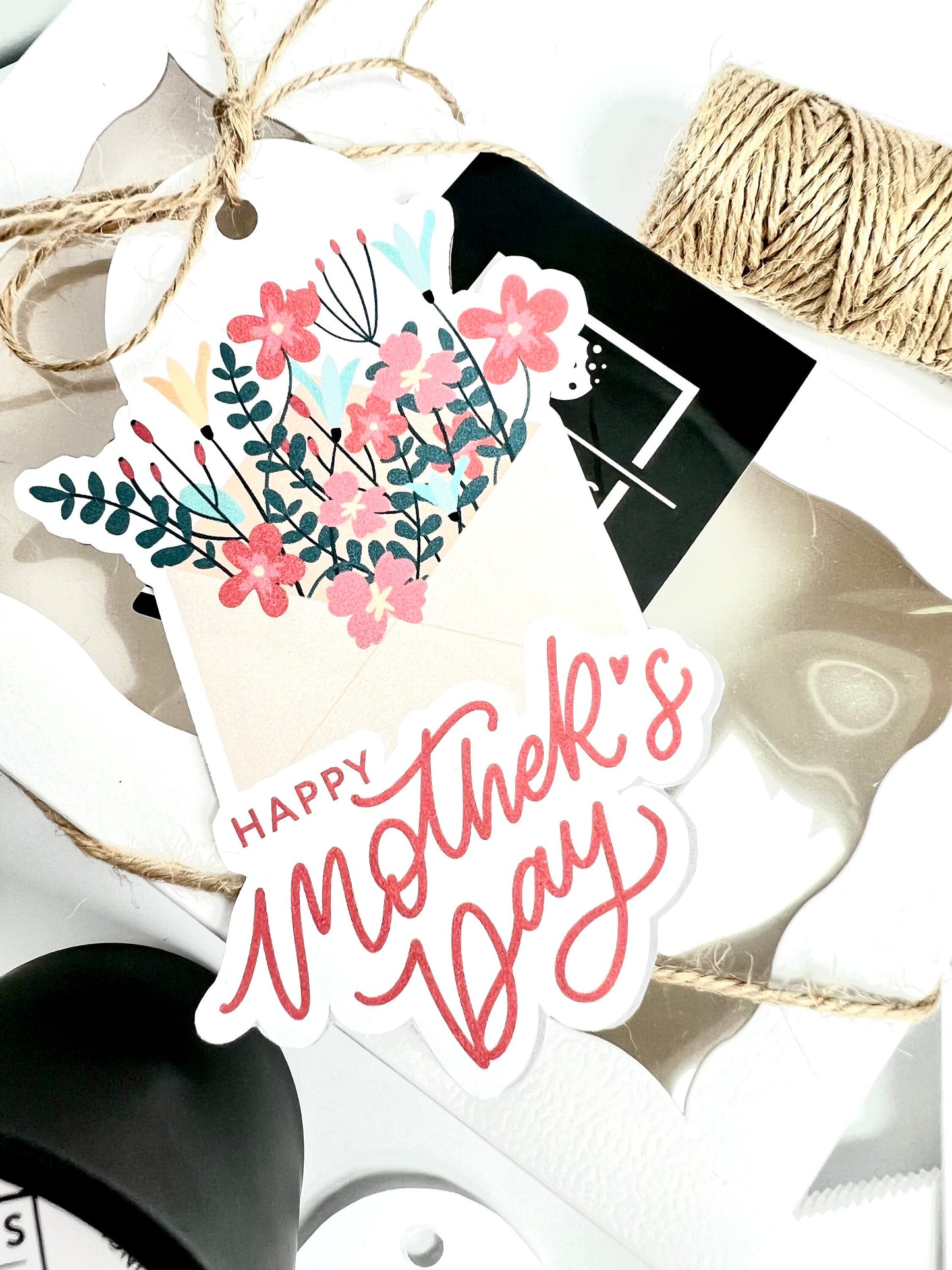 Happy Mother's Day Flower Envelope Gift Tags
