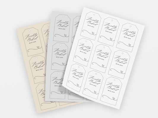 Freshly Baked with Love Instant Printable Gift Tags