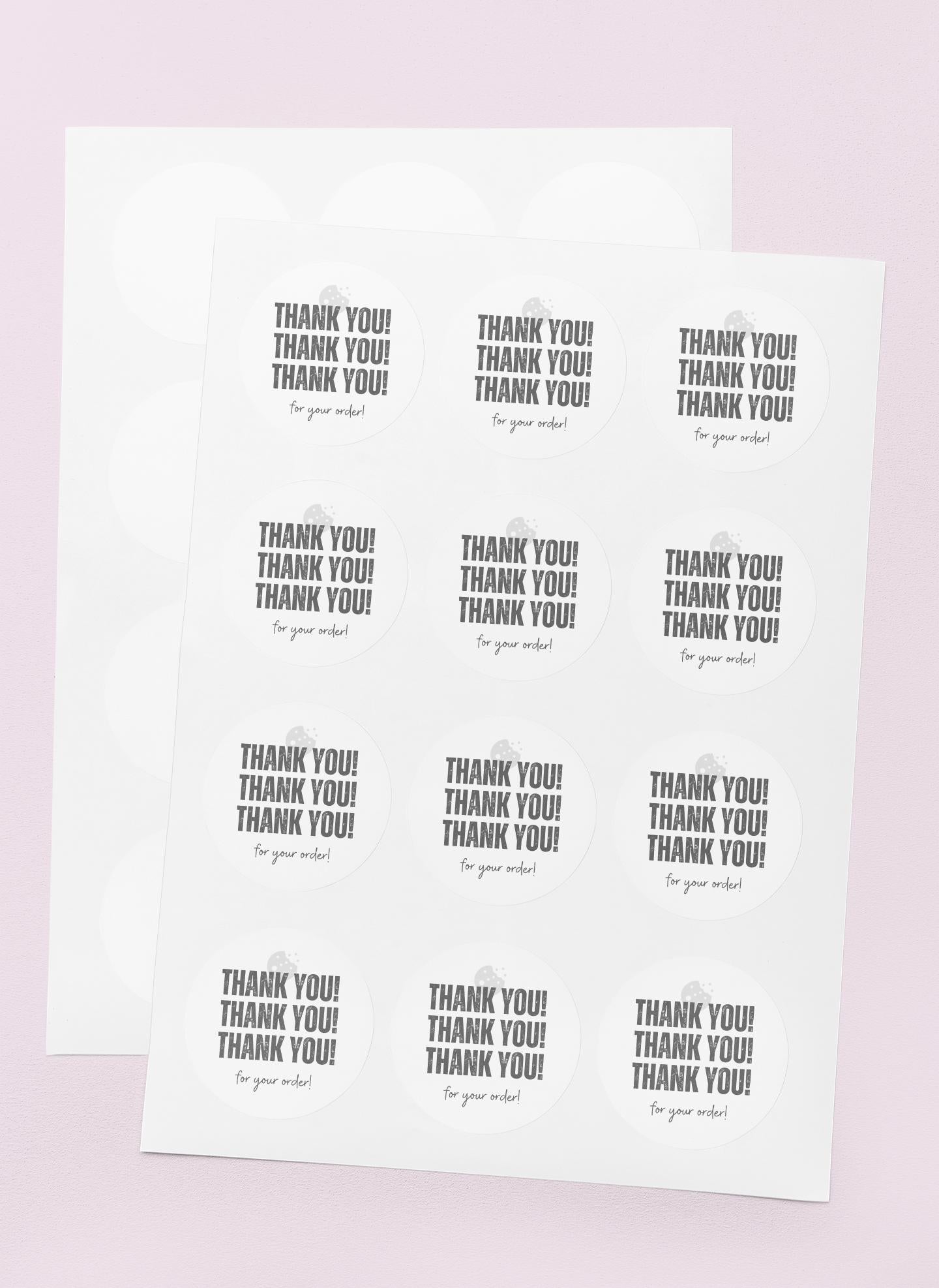 Thank You For Your Business Instant Printable Stickers